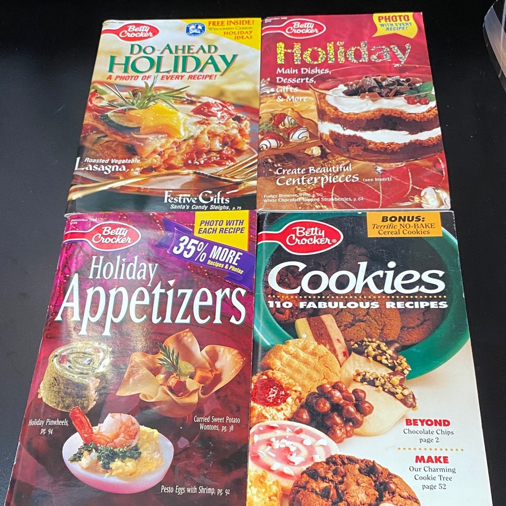 Betty Crocker vintage Holiday and Cookies Cookbook magazine Collection